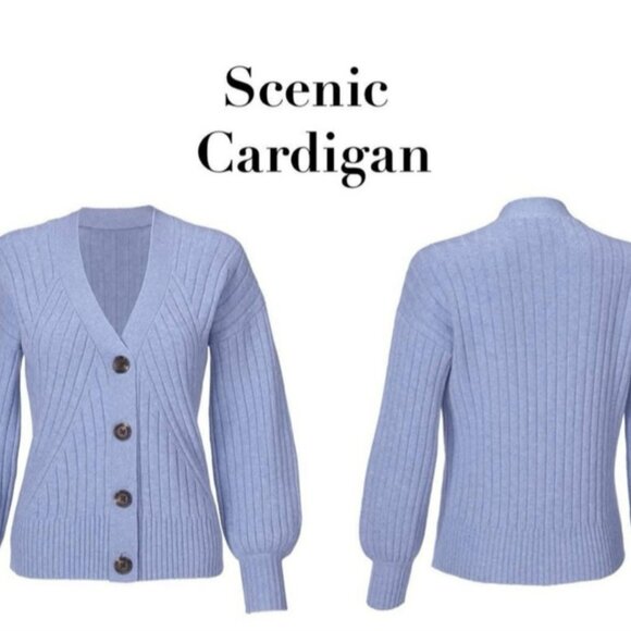 Cabi Scenic Cardigan Style # 5831 Light Blue Button Front Sweater - Size Large - Picture 12 of 15
